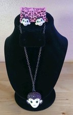 Vintage Betsey Johnson Monkey Necklace & Earrings Set