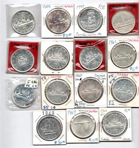 15 different Silver $ 1939-1967 AU/BU or PL SOME SPECIAL DOLLARS START AT SILVER