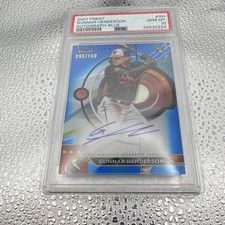Topps 2023 Finest Autographs Gunnar Henderson #FA-GH Blue Refractor /150 PSA 10