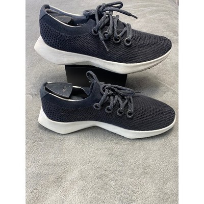 Allbirds Tree Dasher Womens Running Shoes Black White Eucalyptus Knit Sneaker