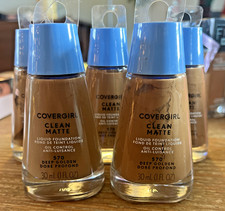 Covergirl Clean Matte Liquid Foundation 570 Deep Golden 1 fl oz Lot of 5 Bottles