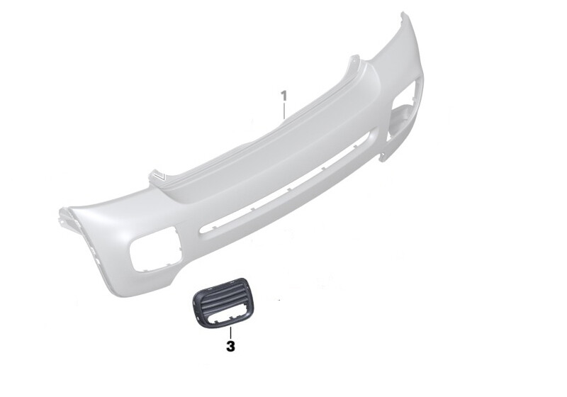 Genuine MINI JCW Rear Bumper Left Grille 51120413257 for sale  