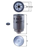 Mahle KC 17D Kraftstofffilter Passend FüR Fiat Renault