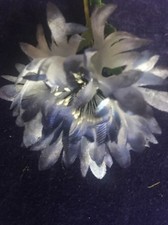 Vintage Millinery Flower Bachelor Button 2 1/2" Slate Blue Multi Shades NR