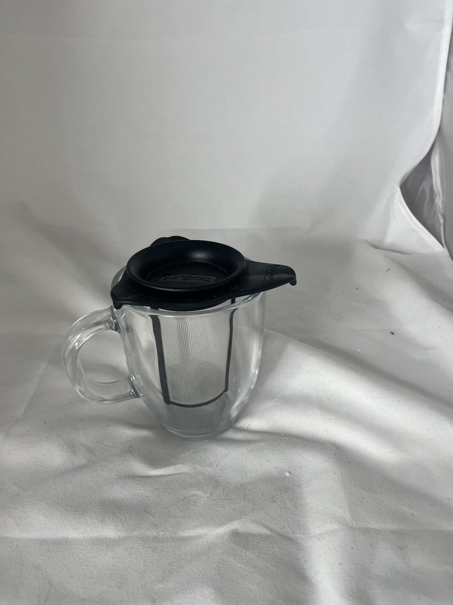 New Bodum Yo Yo Glass Coffee or Tea Mug Infuser Strainer, 12 oz