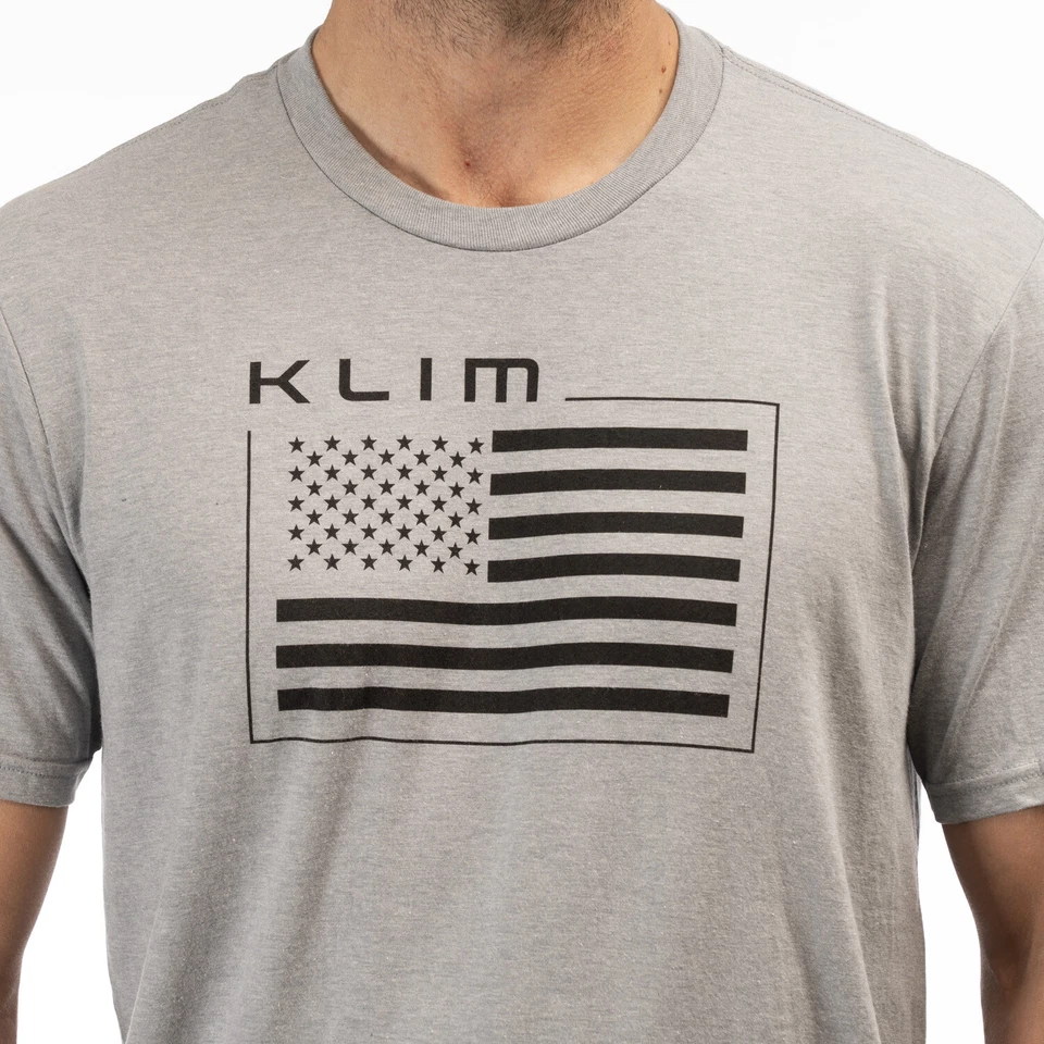 KLIM PATRIOT KLIM FLAG TRI-BLEND Short Sleeve TEE T-SHIRT - LARGE or  XL  - NEW - Image 2 of 3