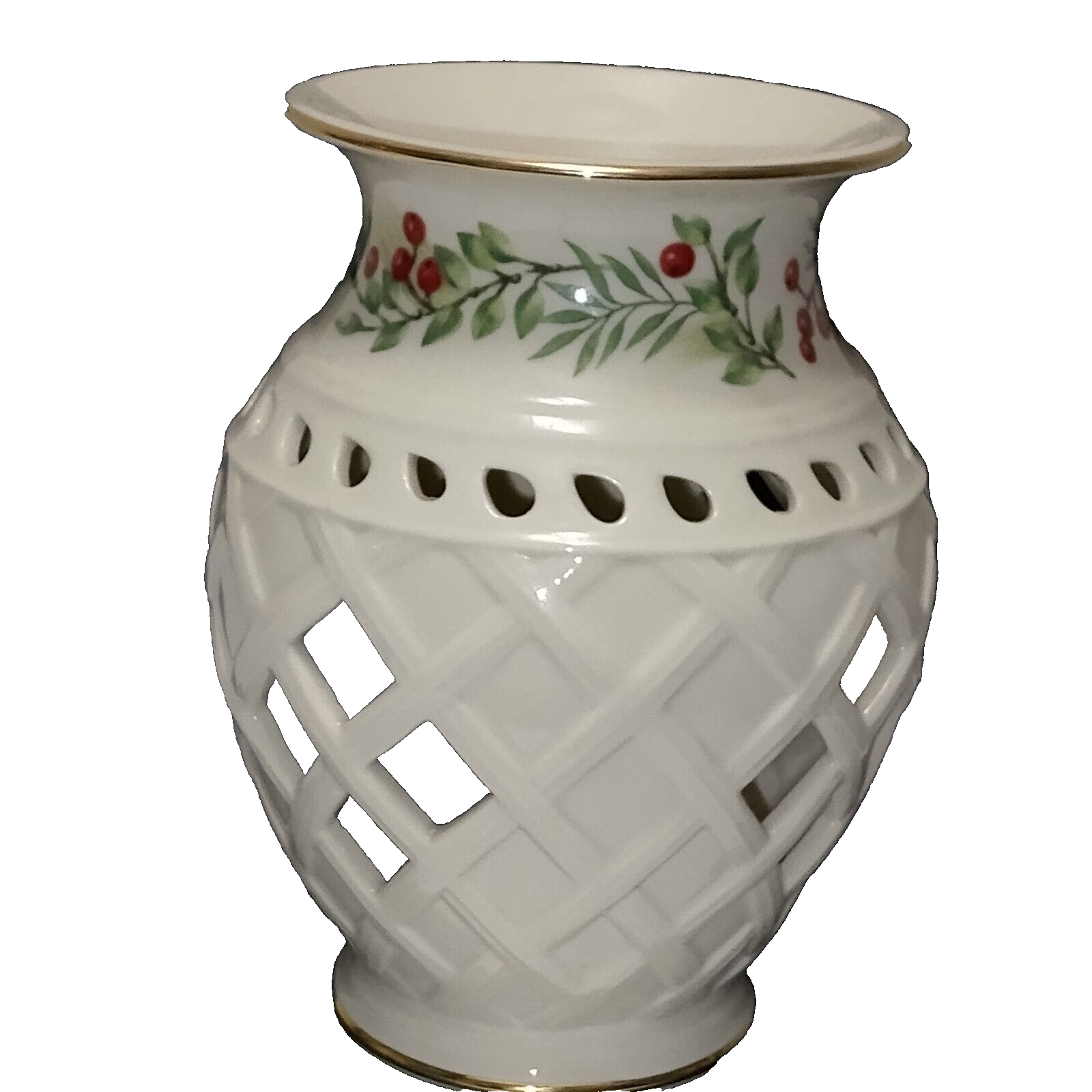 Lenox Holiday Boxwood Pine Fragrance Warmer Tealight Candle Tart Burner 5.5 Inch  