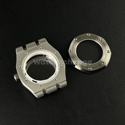 Stainless Steel Octagonal 42mm Automatic Watch Case Bracelet Transparent Back - Picture 5 of 8