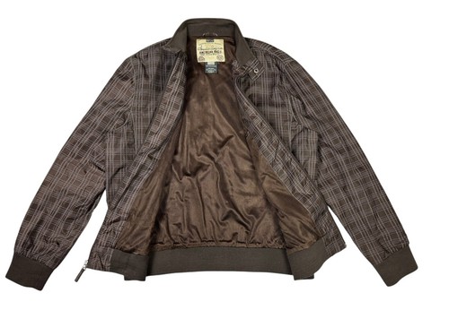 American Rag Mens Size XL Full Zip Mesh Lined Plaid Brown Jacket - Picture 12 of 14
