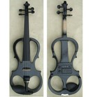 4/4 electric  violin  case bridge string cable rosin ebony pegs headphone BLACK2