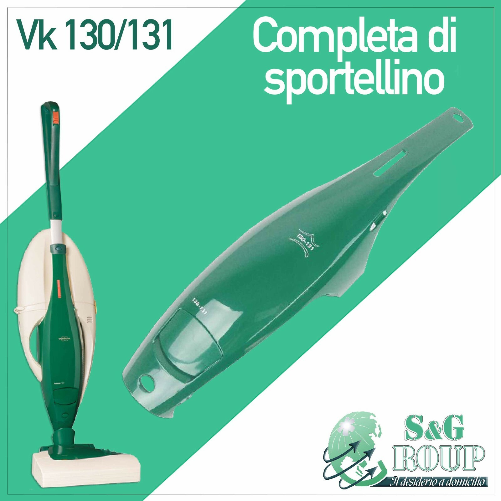 RIVESTIMENTO SCOCCA GUSCIO ADATTABILE ASPIRAPOLVERE FOLLETTO VORWERK VK130 VK131