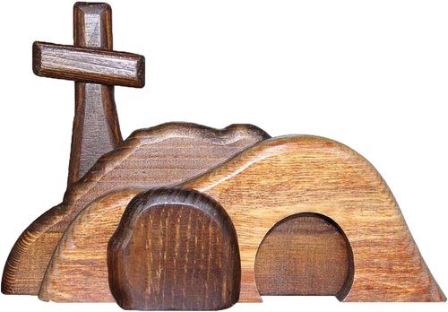 Empty Tomb Easter Scene and Cross,Wooden Empty Tomb Jesus Tomb Easter Tomb Decor - Picture 11 of 12