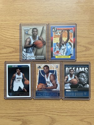 Andrew Wiggins RC 2014-15 Panini Rookie LOT x5 - Prizm NBA Hoops Donruss TWolves