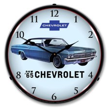 1965 Impala Lighted Backlit Led Clock Gm Licensed Free Shipping