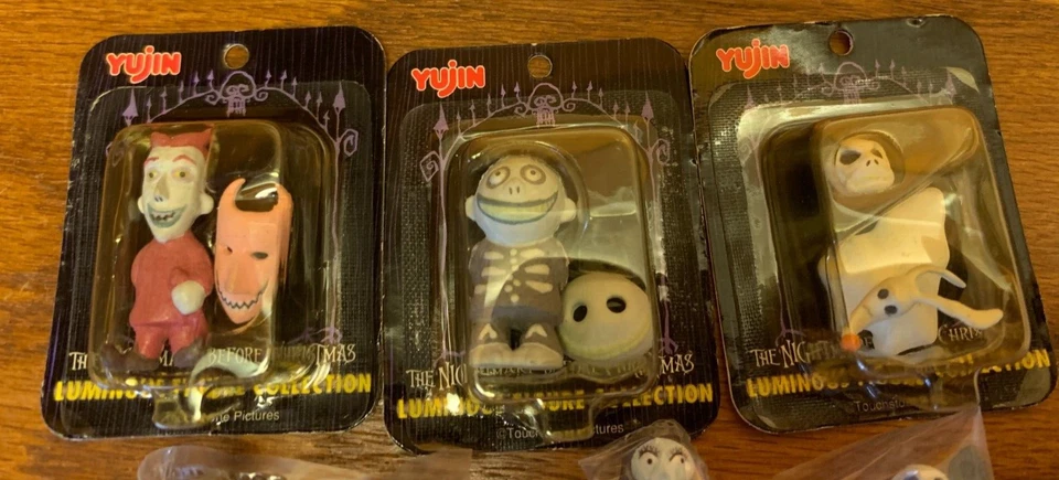 The Nightmare Before Christmas Luminous 1-2" Figure Collection Set of 6 Yujin - Image 2 of 4
