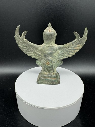Antique Brass Garuda Buddhism Statue, 4 1/8" tall - Picture 3 of 9