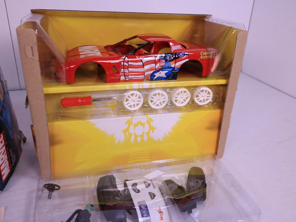 Наборы моделей Marvel Captain America Corvette Z06 масштаб 1:24 Maisto, открытая коробка см. P - Изображение 3 из 4