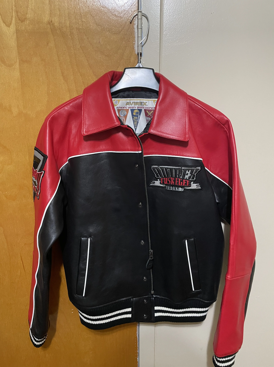 avirex leather jacket large | eBay