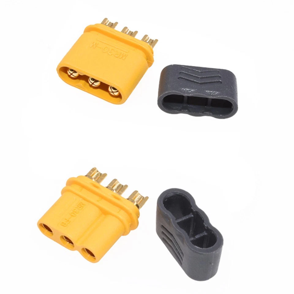 10Pcs Amass MR30 Connector Plug With Sheath Female & Male For RC Lipo Battery x - Image 2 of 4