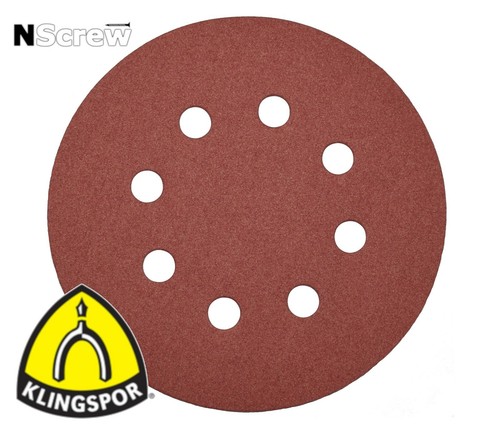 Klingspor Schleifscheiben 125 mm 8 Löcher Orbitalpads 5" Schleifpapier Körnung 40-600 - Bild 10 von 18