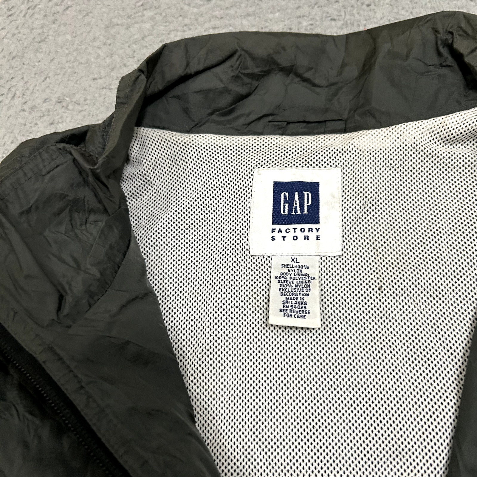 Gap Jacket Mens Extra Large Gray Windbreaker Mesh… - image 5