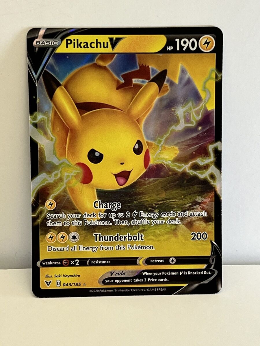 Pikachu V 043/185 - Vivid Voltage - Ultra Rare Holo Pokemon Pikachu V 043/185 - Vivid Voltage - Ultra Rare Holo Pokemon
