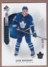 2020-21 SP Authentic Future Watch #152 Egor Korshkov RC /999 Toronto Maple Leafs