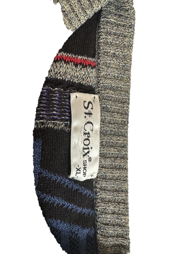 St Croix Men’s Size XL Comfort Touch Long Sleeve Sweater Multi-Color & Grey - Picture 3 of 4