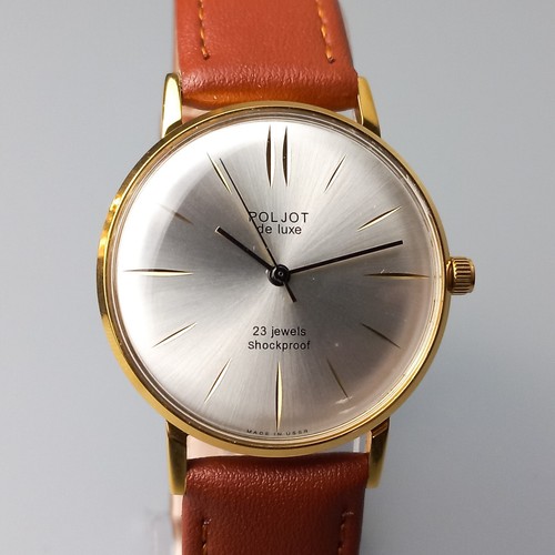 Sowjetische Vintage Herren Armbanduhr NOS Poljot de LUXE Ultra Slim 2209 23 Jewels - Bild 3 von 12