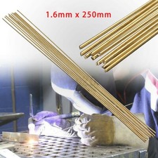 10PCS Wire Brazing Easy Melt Welding Rods Low Temperature 1.6mm x 250mm Brass