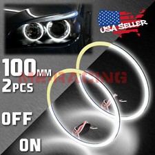 2x 100mm 3.94 Led Halo Rings Angel Eyes Hid Super White Headlight Fog Light