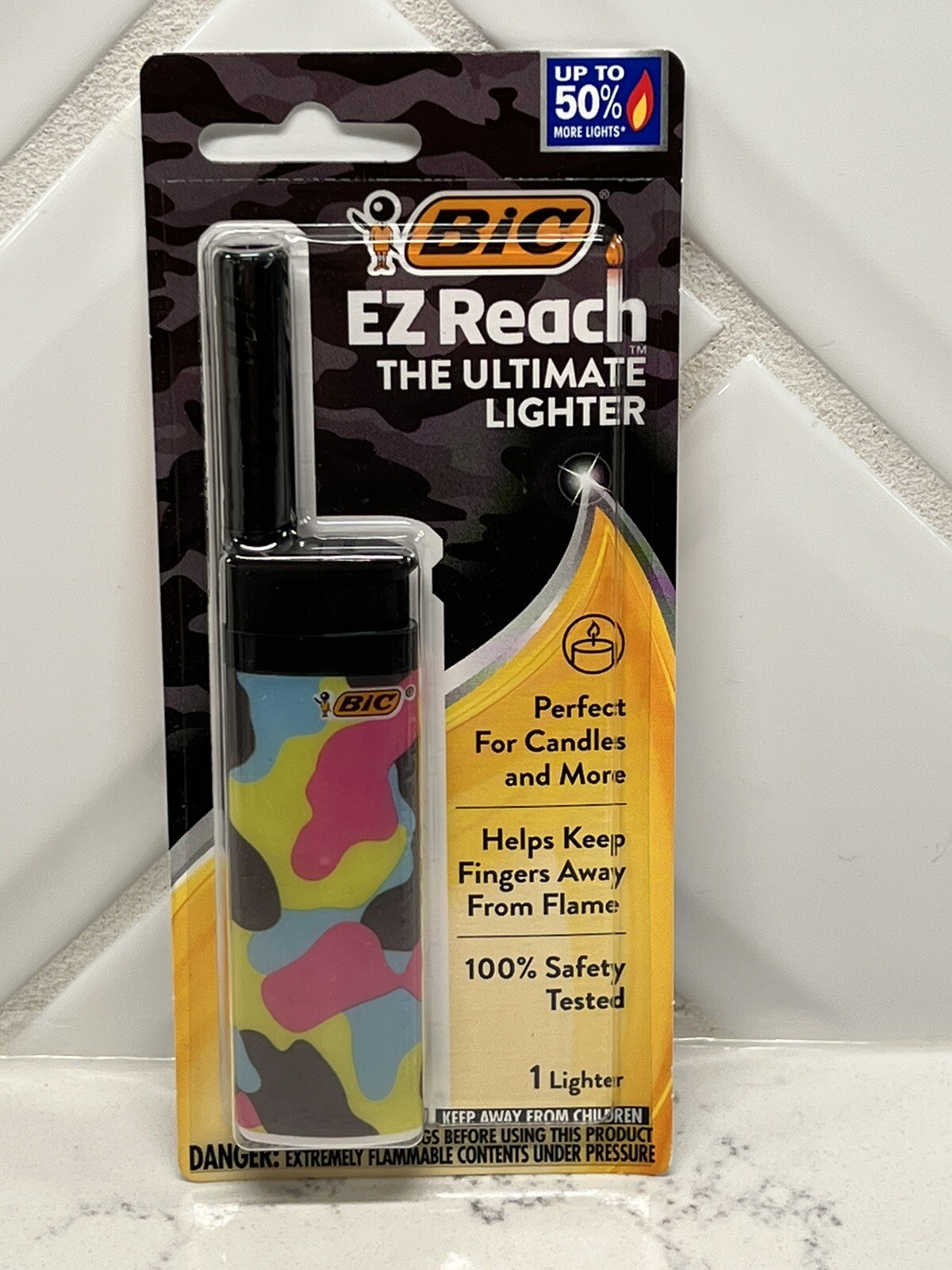 BIC EZ Reach Lighter, Camo Design 11 Pack (Assorted)