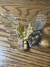 Vintage La Melodie Gold Plated with crystal wings-signed 1979