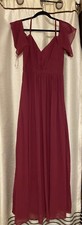 Burgundy prom dress, sleeveless, size M, formal, used once, beautiful