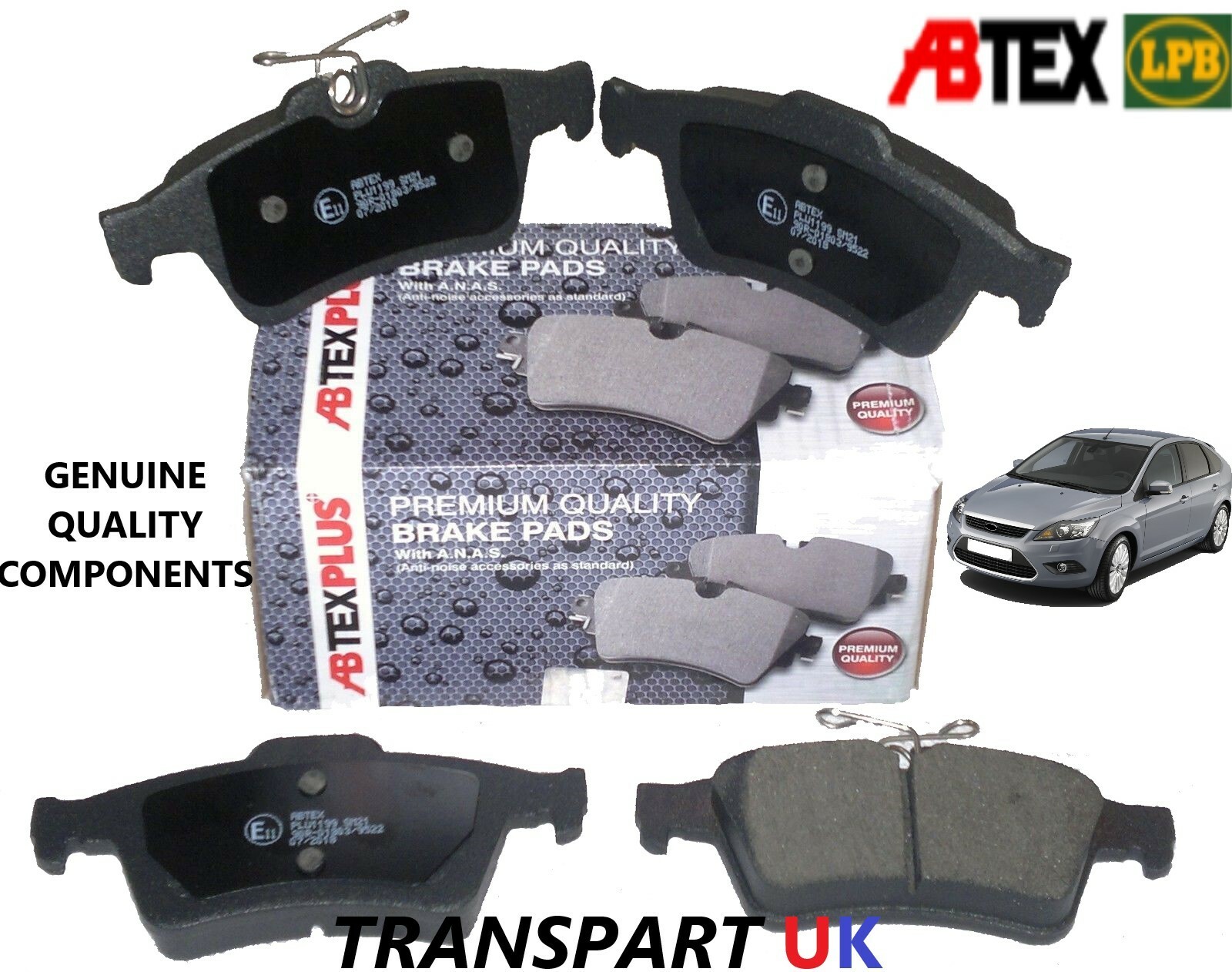 *FORD FOCUS MK2 & CMAX REAR BRAKE DISC PADS SET PETROL DIESEL 0511