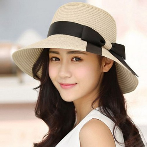 USA Women Floppy Sun Beach Straw Hats 