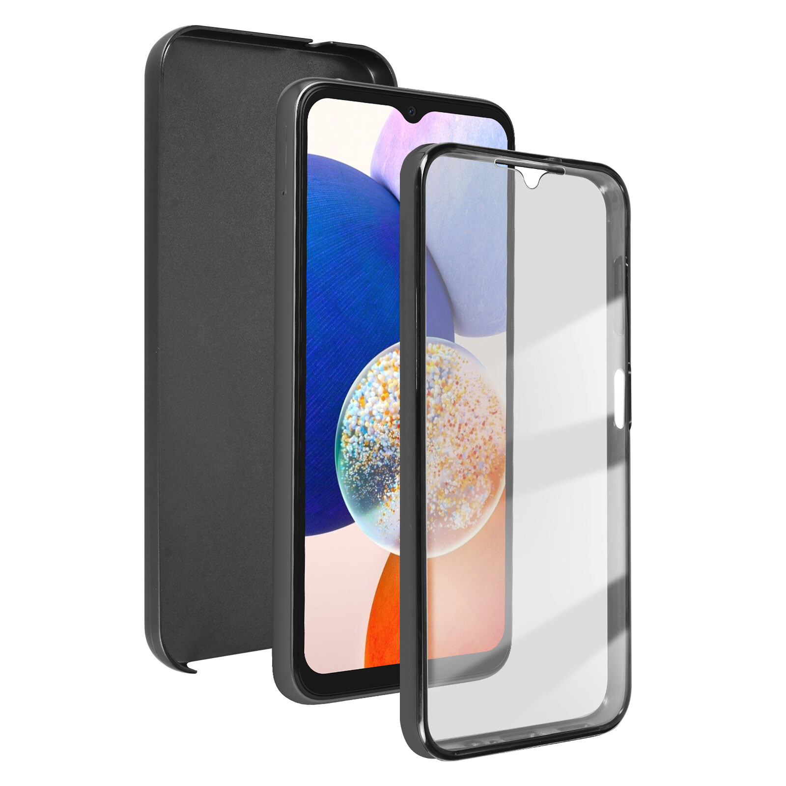 Case for Samsung Galaxy A14 5G & 4G, Hard Back and Soft Front