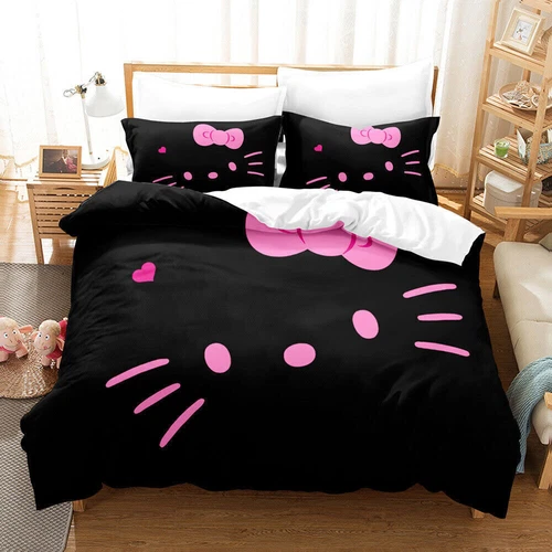 Hello@Kitty Set Biancheria da Letto Bambini Donna Ragazze Camera #Copripiumino Federa Set UK - Foto 14 di 47