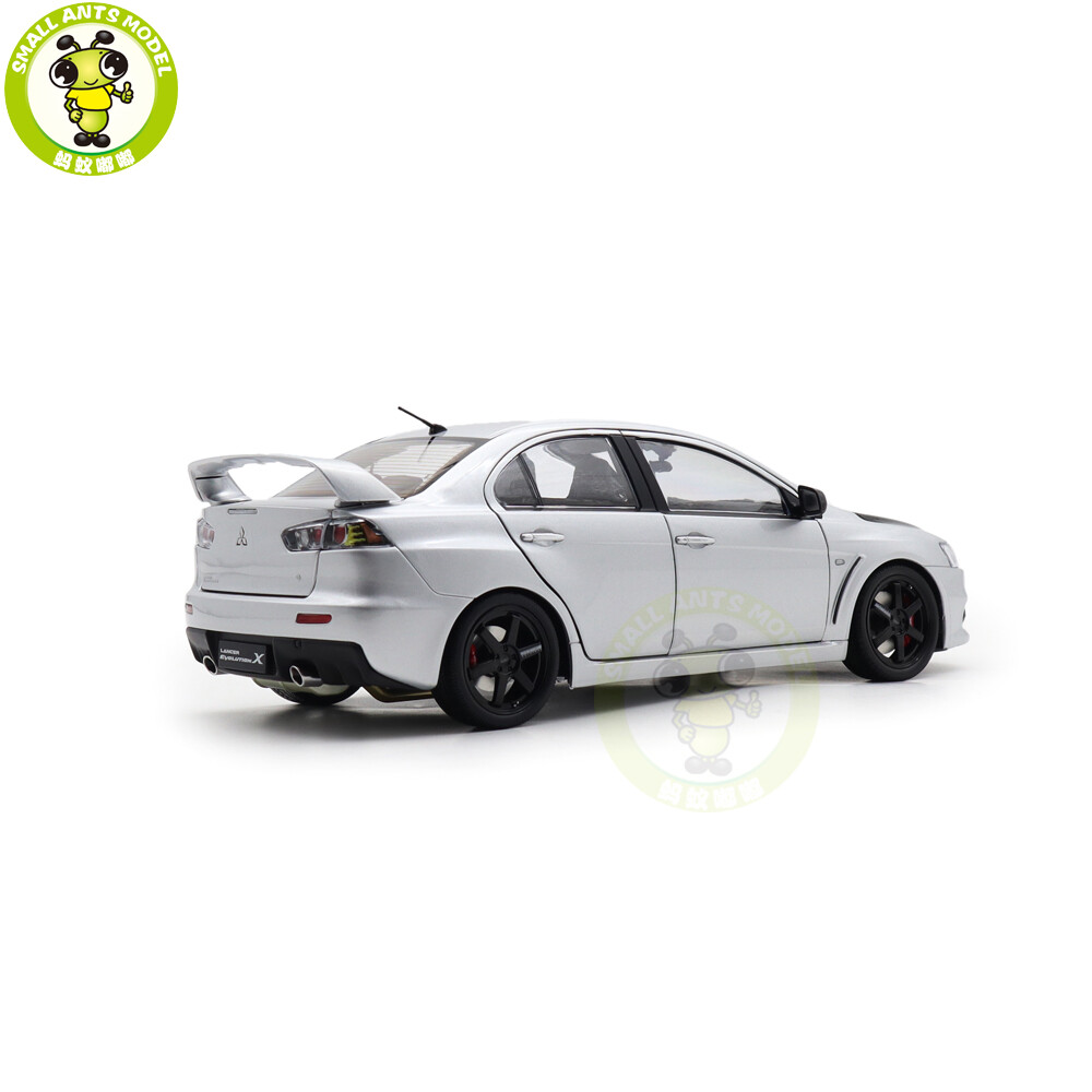 1/18 Mitsubishi Lancer EVO X 10 Silver Carbon Hood Diecast Model