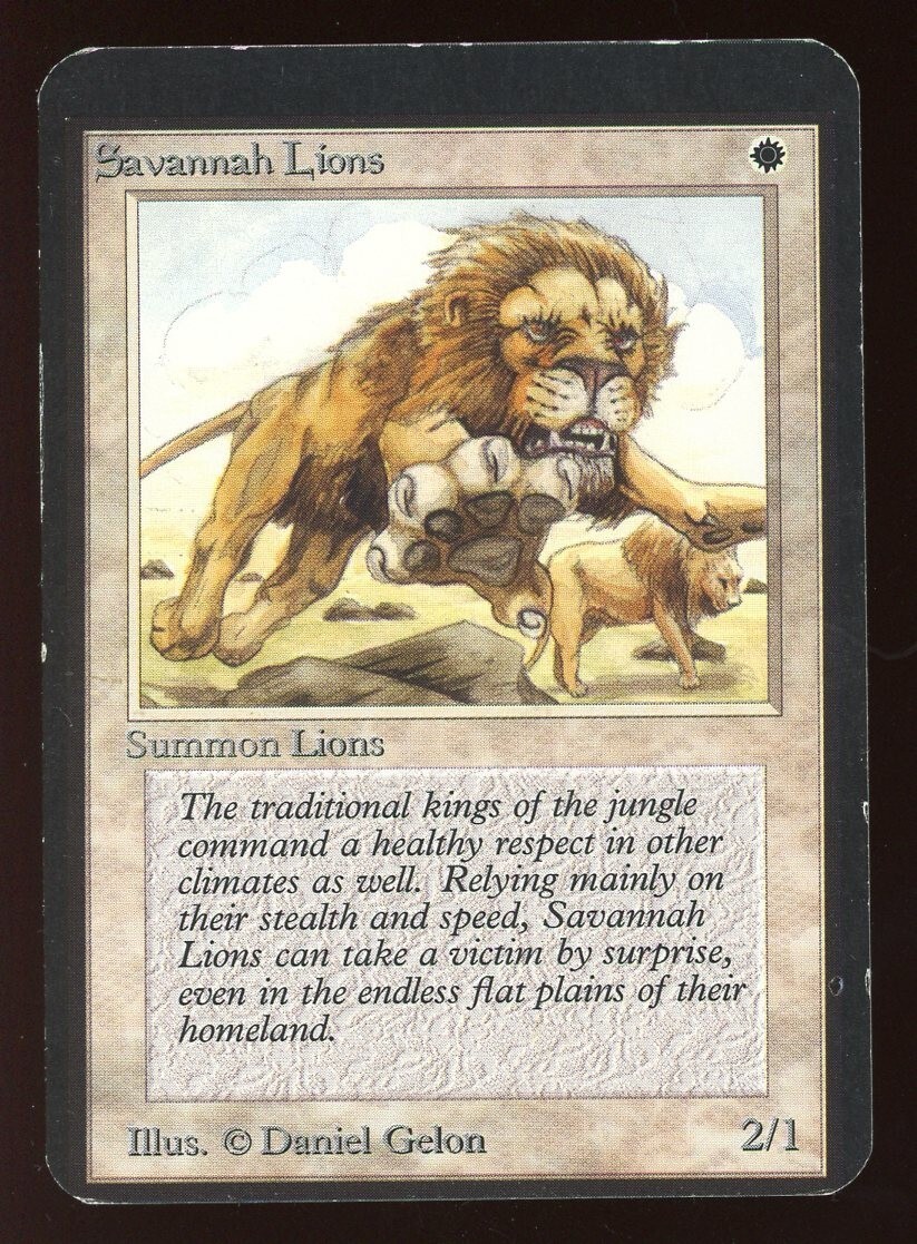 {MISCUT} 1993 Alpha Savannah Lions ~ Vintage MTG/Magic ~ MP Condition