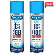 Sprayway Glass Cleaner 2 Pack 19oz Foaming Aerosol Streak Free Window Mirror
