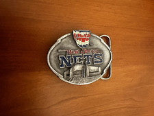 Vintage 1989 NBA New Jersey Nets Belt Buckle Basketball Limited Edition