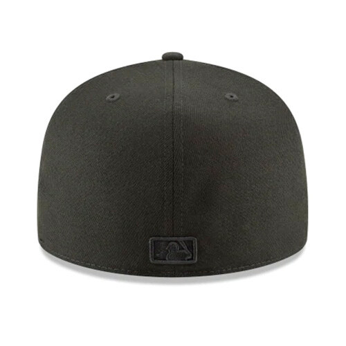 New Era New York Yankees 5950 Passformmütze MLB offiziell Basic schwarz auf schwarz Kappe - Bild 7 von 7
