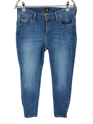 LEE Damen Scarlett Cropped Skinny Slim Jeans Größe W29 L26