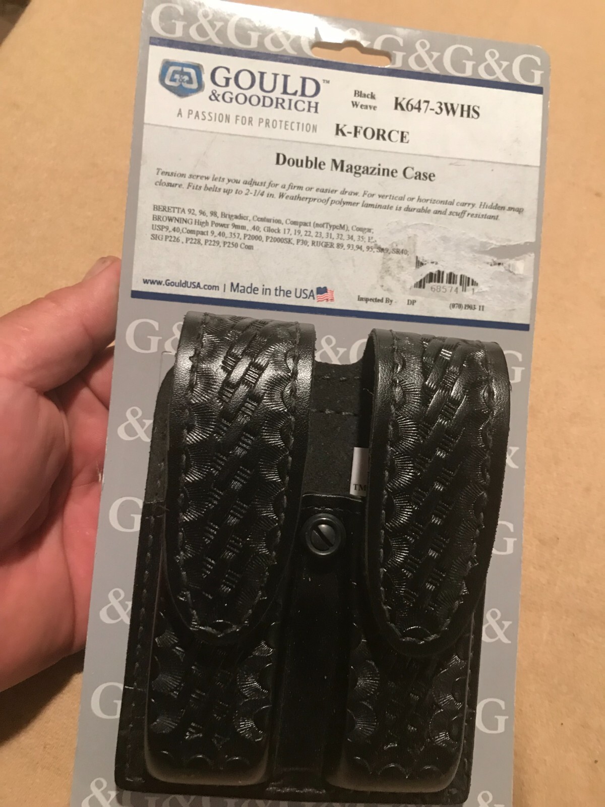 Gould & Goodrich Double Magazine Pouch Double Stack S&W, Beretta Sig Glock 9/40