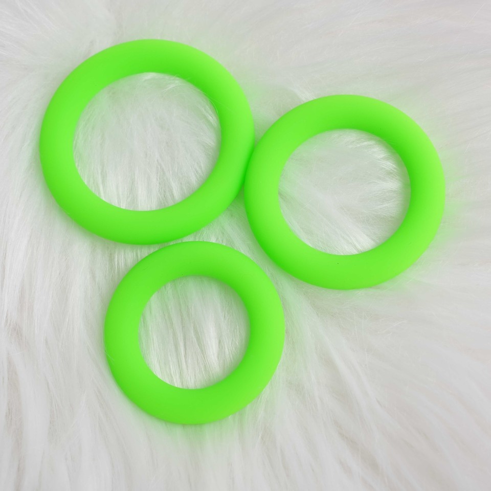 Anneau De Pénis Magnétique En Silicone - Power Ring 4 - Aide à L'Érection - Vert - Neuf