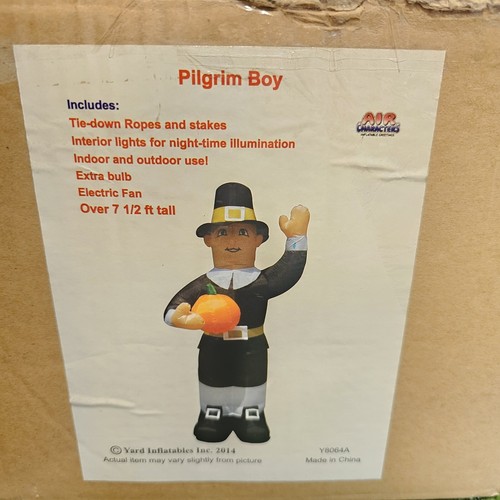 THANKSGIVING PILGER MANN & FRAU AMISH HALLOWEEN AUFBLASBAR LUFTGEBLASEN 7 FT - Bild 5 von 7