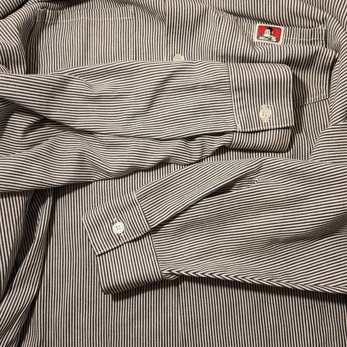 Vintage Ben Davis Men's Button Down Shirt XXXL Hickory Stripe USA 3XL - Picture 4 of 8