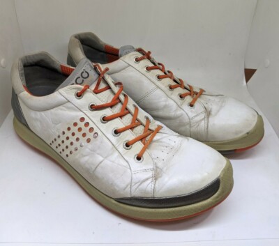 ECCO Yak Hybrid Natural Motion Spikeless Men's White Leather GOLF Shoes 45 READ