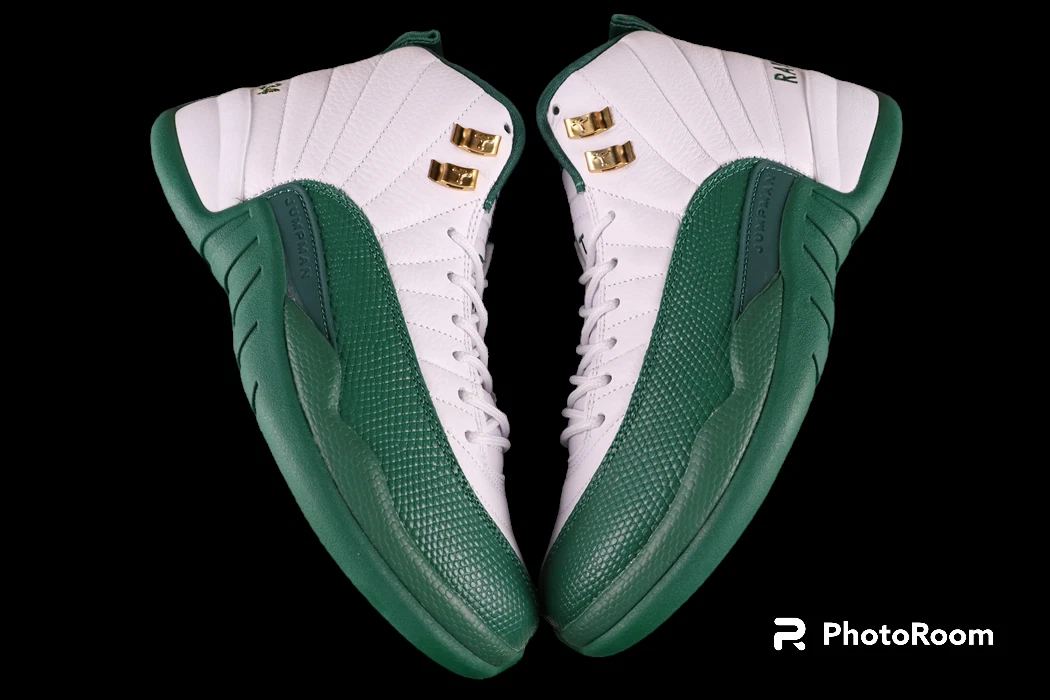 Jordan retro 12 top green and white